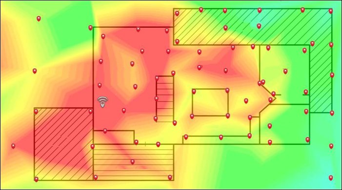 Wi-Fi site survey heatmap